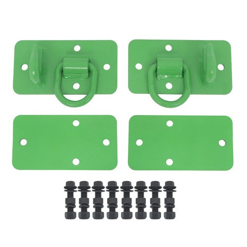 DURAFORCE 2 Pack Grade 70 Tractor Bucket Hooks w/ Tie Down Ring For Tractor Bucket RV UTV