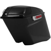 DURAFORCE 4" Stretched Extended Hard Saddlebags 5x7" Speaker Lid For Harley Touring 14+