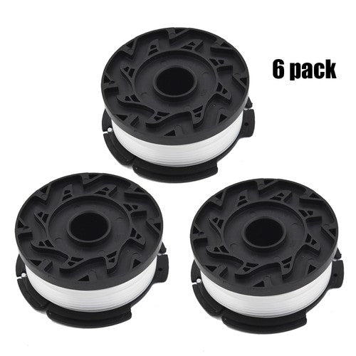 DURAFORCE New 6 Pack Replacement For BLACK+DECKER AF-100-3ZP 30ft 0 .065" Trimmer Spool