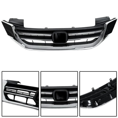 Chrome Front Upper Bumper Radiator Grille for Honda Accord Sedan 2013-2014-2015