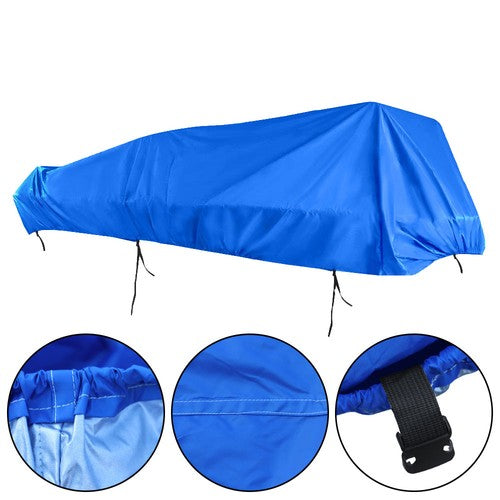 DURAFORCE Blue 21 - 24 FT Waterproof Heavy Duty Fabric Trailerable Pontoon Boat Cover