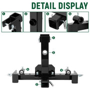 DURAFORCE 3 Point Receiver Trailer Hitch Attachment For Cat 1 Tractor Tow Drawbar Adapter