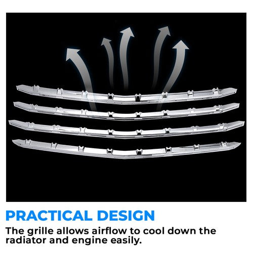 Snap On Chrome Grille Trim Molding Covers for 19 21 Chevy Silverado 1500 LT RST