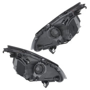 DURAFORCE Right+Left Black Halogen Clear Headlight Assembly For BMW 528i 2008 2009 2010