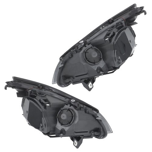 DURAFORCE Right+Left Black Halogen Clear Headlight Assembly For BMW 528i 2008 2009 2010