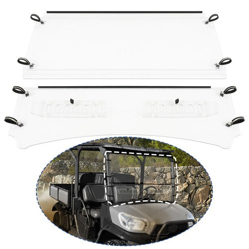 2 Piece Clear Front Vented Windshield for Kubota RTV1140 CPX 2009-2016