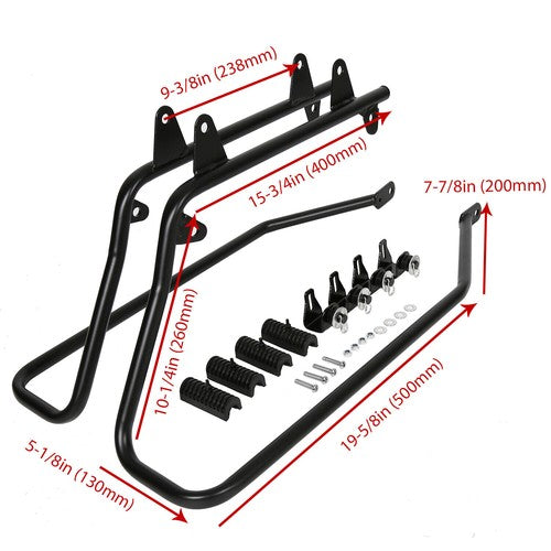 DURAFORCE Saddlebags Saddle Bag Conversion Brackets w/ Hardware For Harley Softail 84-17