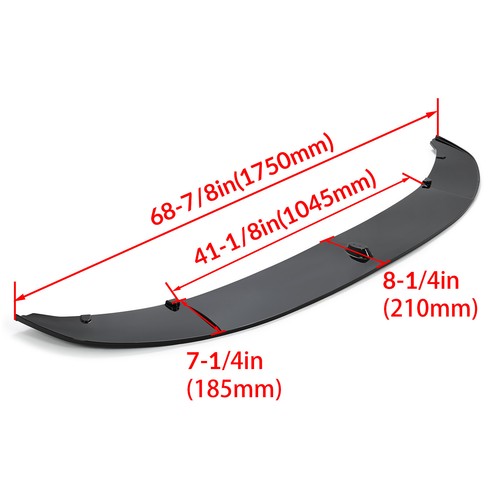 Front Bumper Lip Spoiler Splitter for 2011-2016 BMW F10 5 Series M Sport Gloss Black