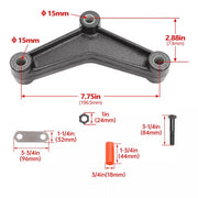 DURAFORCE Tandem Axle Trailer Spring Suspension Shackle Kit for Double Eye Spring