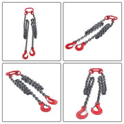 DURAFORCE Double Legs Lifting Chain Sling 3/8"x 5' w/ Grab Hook 4Ton/8800lbs Capacity G80