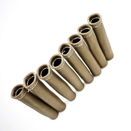 DURAFORCE Titanium 1800° SPARK PLUG WIRE BOOTS HEAT SHIELD PROTECTOR SLEEVE SBC BBC 350 US