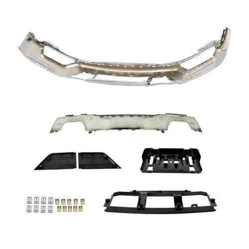 DURAFORCE Fit For Ford F-150 2021-2023 Front Bumper Face Bar 6-piece Kit W/o Sensor Holes