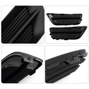 DURAFORCE Pair Front Bumper Fog Light Black Grille Covers For 2013-2015 Honda Accord Sedan