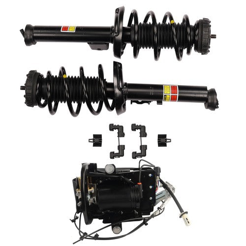 DURAFORCE Pair Front Shock Strut Assys + Air Compressor For Cadillac XTS 3.6L V6 2013-2019