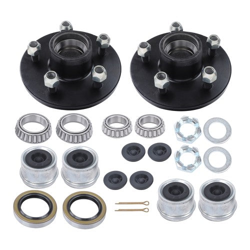 DURAFORCE 2 Sets of Trailer Hub Kits 5 -4.5 for 3500 lbs 1-1/16'‘ to 1-3/8’' Tapered Axle