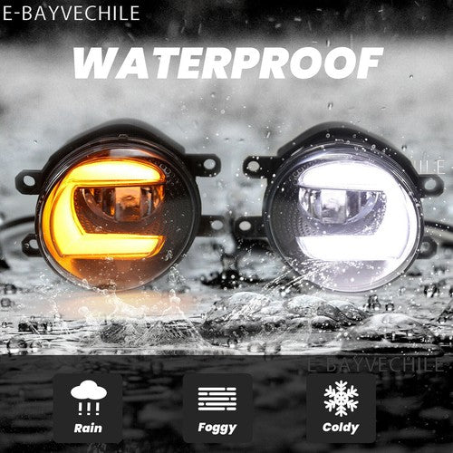 DURAFORCE For 2009 2010 Toyota Corolla LED Fog Lights DRL Clear Lens Turn Signal w/Wiring