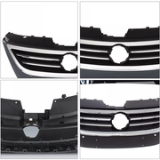 DURAFORCE Front Bumper Upper Grille for VW for Volkswagen Passat CC 2009-2012 Black Chrome