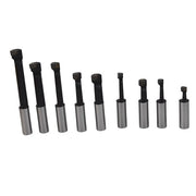 DURAFORCE 1/2" BORING BAR SET PRO QUALITY 9 PCS CARBIDE TIPPED BARS 1/2" SHANK LATHE TOOL