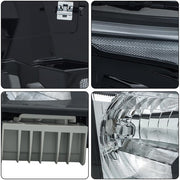 DURAFORCE Headlight Replacement Fit For Nissan Frontier 2022-2023 LH+RH Clear Lens Halogen