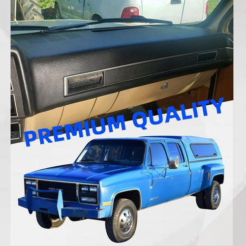 Black Dash Pad Cover Cap For 1981-1991 Chevrolet GMC Truck SUV