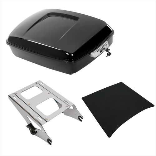 DURAFORCE Black Chopped Luggage trunk Mount Rack For Harley Road Glide 2014-2025