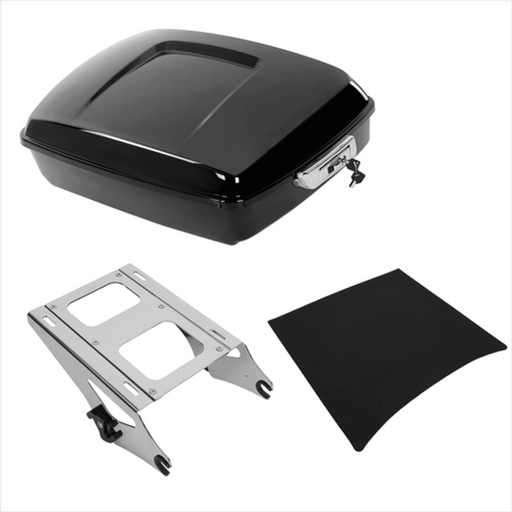 DURAFORCE Black Chopped Luggage trunk Mount Rack For Harley Road Glide 2014-2025