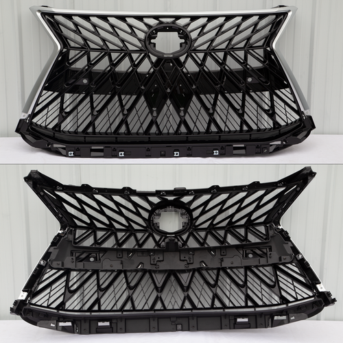 DURAFORCE Front Upper Grille for Lexus LX570 2016-2021 Luxury Chrome Black NEW Style