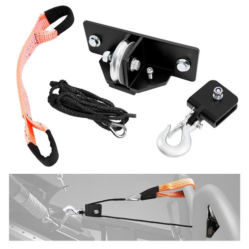 DURAFORCE Snow Plow Pulley Steel Nylon Fairlead Kit For ATV UTV Winches Wide-Spool Bolt