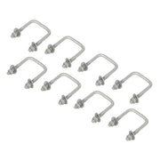 DURAFORCE 8PCS Boat Trailer Steel Dacromet U-Bolt Square 1/2" Dia x 3 1/16" x 4 5/16"