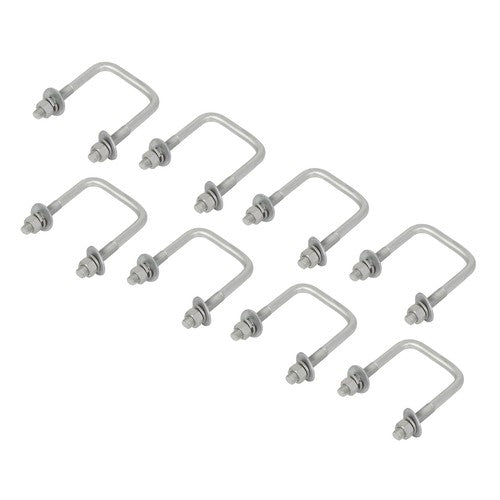 DURAFORCE 8PCS Boat Trailer Steel Dacromet U-Bolt Square 1/2" Dia x 3 1/16" x 4 5/16"