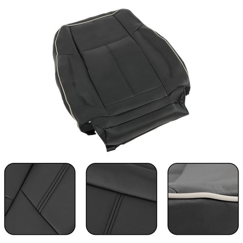 DURAFORCE NEW For Hummer H3 2006-10 Driver Seat Cover Cushion+Backrest Black Leather