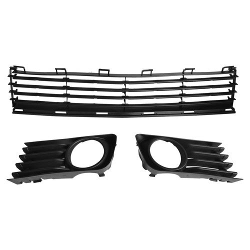 DURAFORCE Front Lower Grille & Pair Fog Light Covers W/ Hole For Toyota Prius 2004-2009