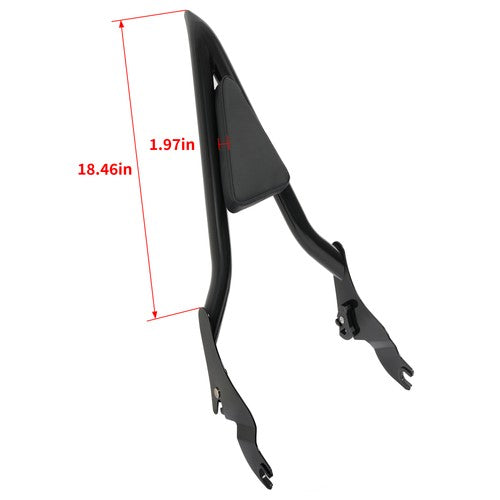 28 Inch Tall Passenger Backrest Sissy Bar for Harley Road King Street Glide 2009-25