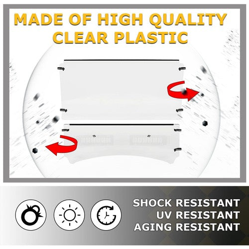 DURAFORCE New Front Vented Windshield 2 PIECE Clear For Kubota RTV1140 CPX 2009-2016