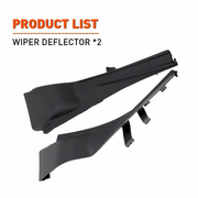 DURAFORCE For 2015-2024 2017 Nissan Murano Windshield Wiper Cowl Extension Trim Pair Black