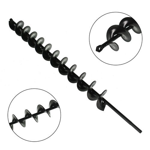DURAFORCE 2" x 24" Auger Drill Bit For Garden Plant Bulb Rapid Planter For 3/8in Hex Drill