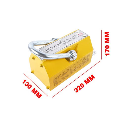 DURAFORCE 1000Kg / 2200 Lbs Permanent Lift Magnets for Hoist, Board, Lifting Plate Steel