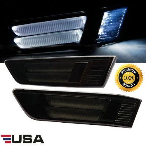 DURAFORCE LED Bumper Smoky Side Marker Lights Pair Fits 2003-2007 Infiniti G35 2Door Coupe