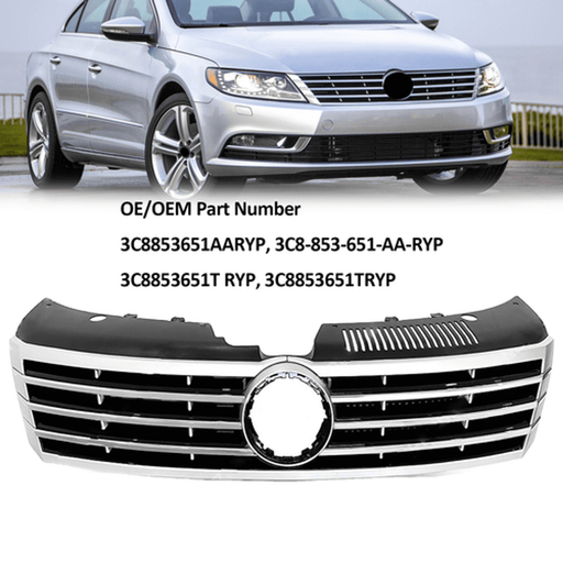 DURAFORCE 3C8853651AARYP Front Upper Radiator Grille for VW for Volkswagen CC 2013-2017