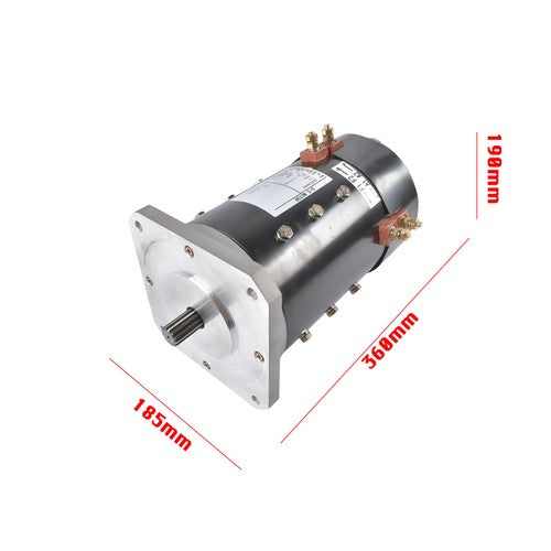DURAFORCE 24 Volt DC Drive Motor 56282GT 56282 For Genie Boom Lift Z-45/25 Z-45/25J Black