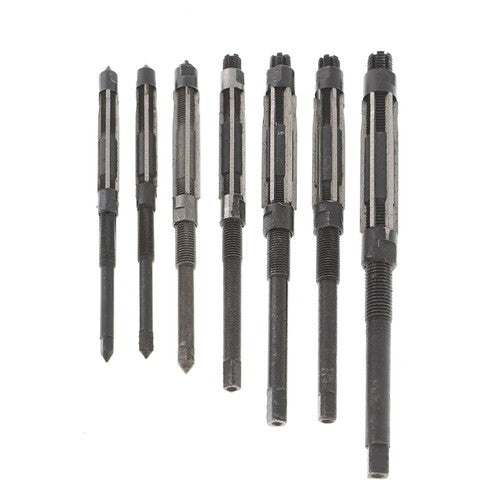 DURAFORCE 7Pcs/Set Adjustable Hand Reamers, HV to H3,1/4" to 15/32" High Speed Steel