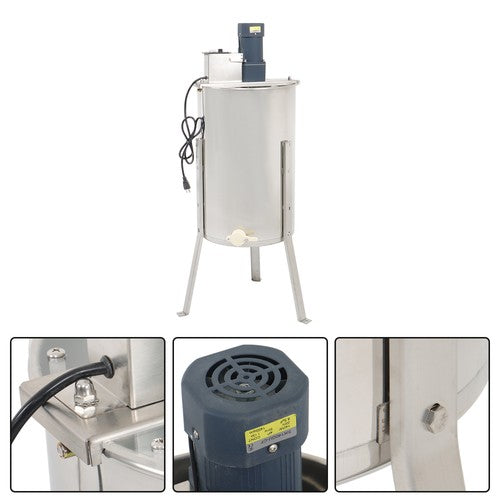 DURAFORCE 3 Frames Stainless Steel Electric Honey Extractor Beekeeping Equipment 1300RPM