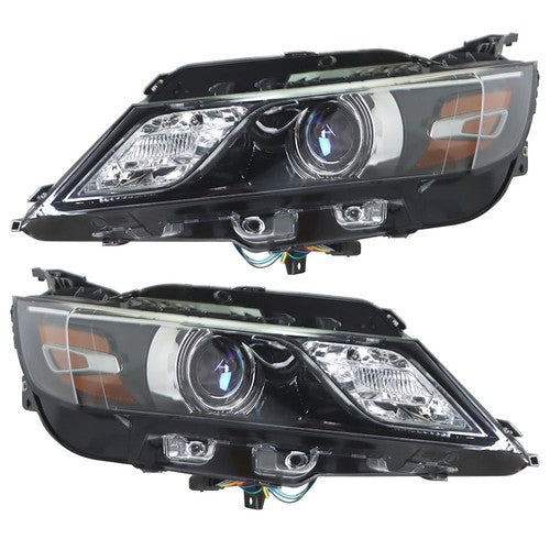DURAFORCE Left+Right Halogen Fit For 15-20 Chevrolet Impala Headlight Headlamps Pair Black