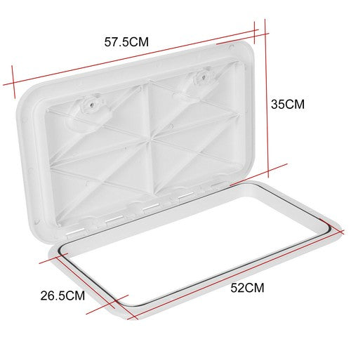 DURAFORCE 2pcs Marine Access Hatch Marine Boat Hatch Lid Deck Access Hatch & Lid 24" X 14"