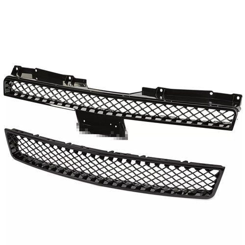 Mesh Front Bumper Grille Grill for 07-14 Chevy Tahoe Suburban Avalanche Black