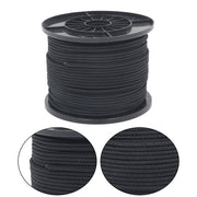 DURAFORCE 3/16 Inch x 500 Feet Hollow Braid Polypropylene Rope – Black，750 Pounds
