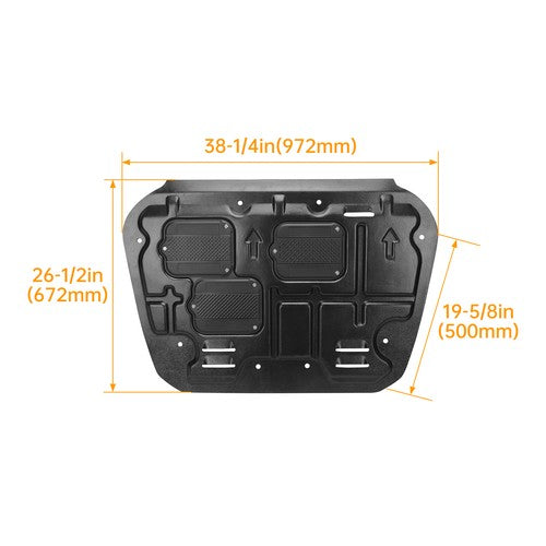 Front Skid Plate Under Car Engine Splash Shield Guard for Honda Civic 2016-2021