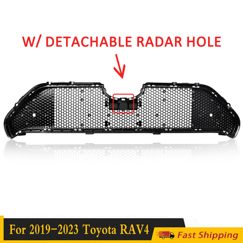 DURAFORCE 1PC Front Bumper Grille Grill Body Kit for Toyota RAV4 2019 2020-2024 W/Radar