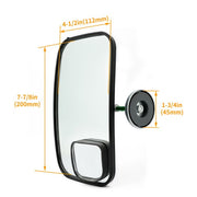 DURAFORCE 2 Magnetic Backup Mirrors For Skid Steer John Deere w/BLIND SPOT MIRRORS 600lbs
