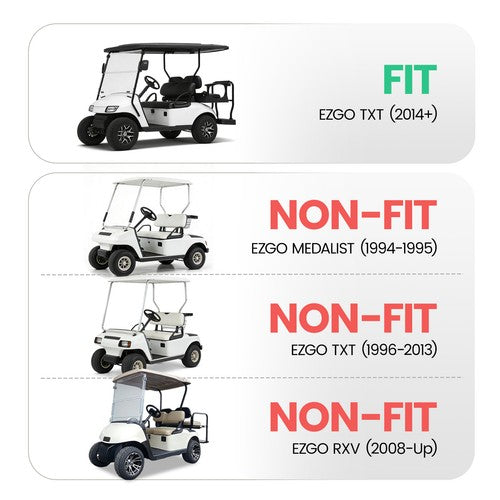 DURAFORCE For EZGO TXT Clear Windshield For 2014- UP *New In Box Golf Cart Part*